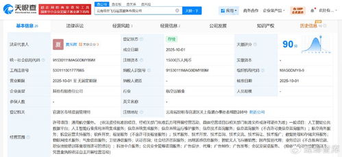 云南低空飛行運營服務(wù)公司成立 注冊資本1.5億，聚焦信息技術(shù)咨詢服務(wù)